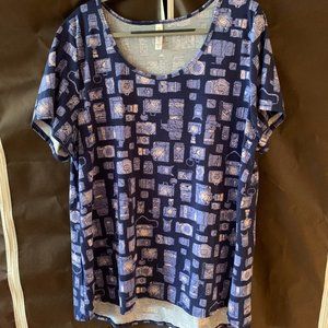 EUC LuLaRoe Classic T - Blue Camera Photography